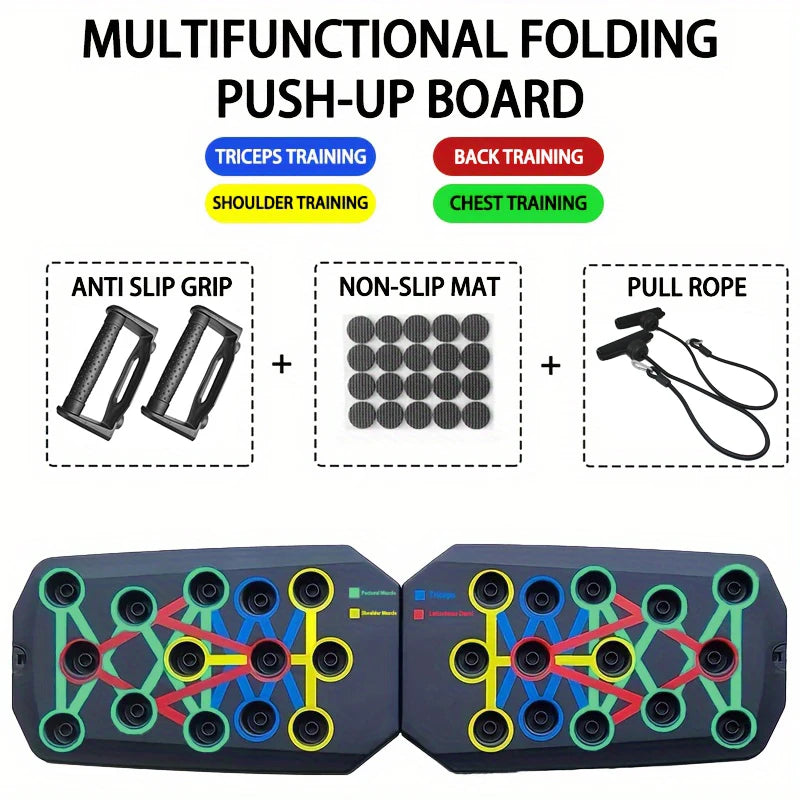 Portable Multifunctional Push-Up Board Set with Handles 