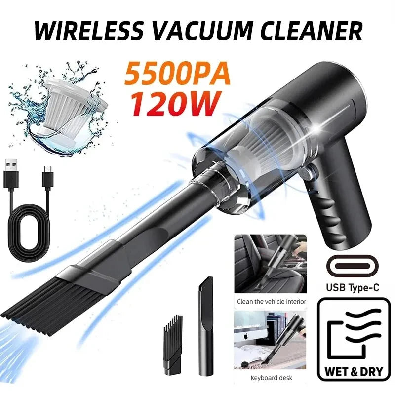 2 in 1 Wireless Vacuum Cleaner Dual Use for Home and Car 