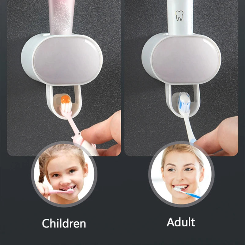 Automatic Toothpaste Dispenser, Toothbrush Holder