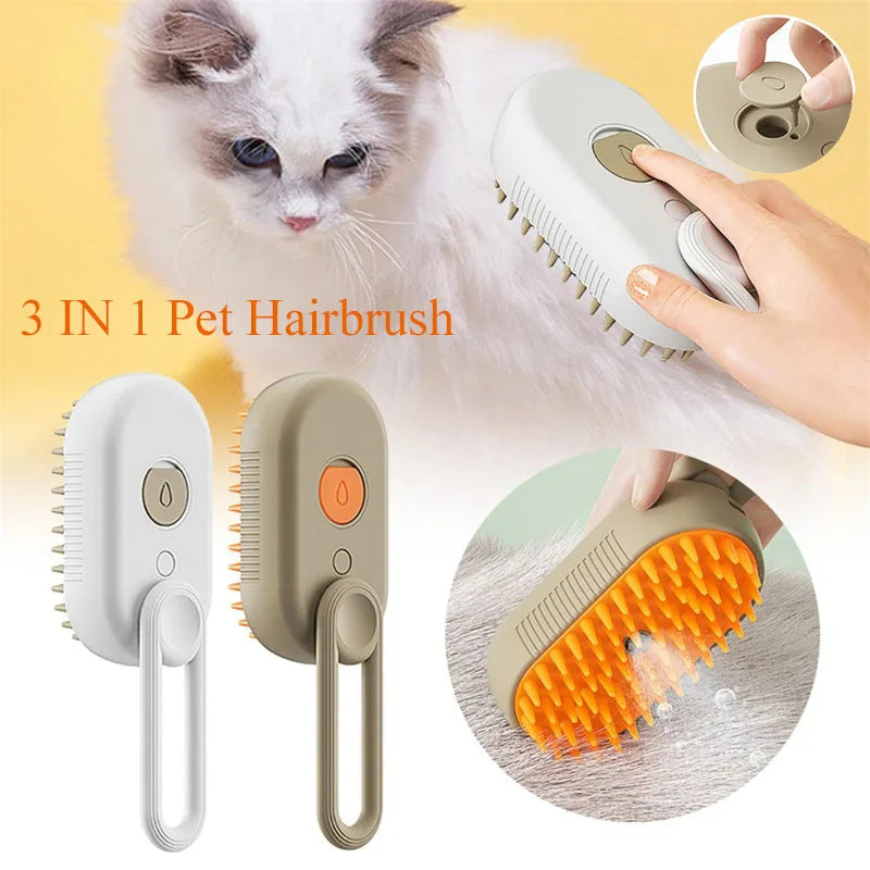 3 in 1 Pet Electric Steam Brush For Cleaning